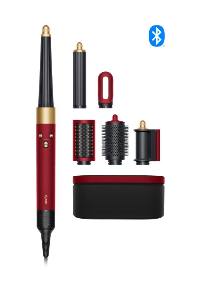 Nieuwe Dyson Airwrap i.d.™ multistyler en föhn - Straight+Wavy (Red velvet/Goud)